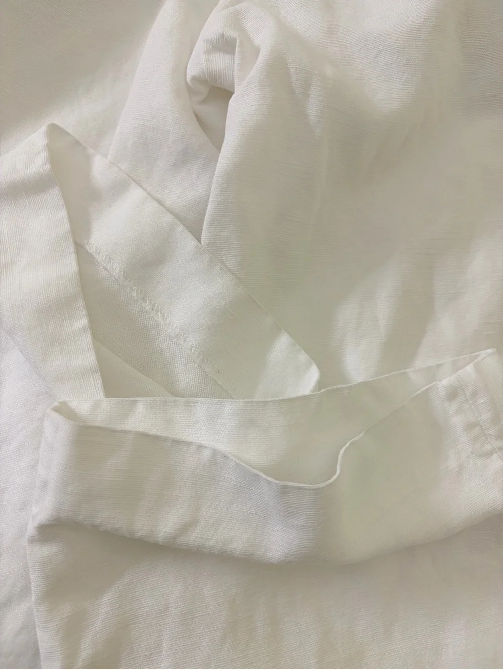 Aritzia The Effortless Pant White Linen Lyocell Pleated Wide Leg Pants Size 0